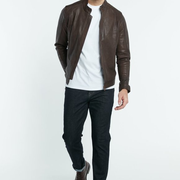 ROMEO Chocolate Leather Jacket - Picture 5 of 5